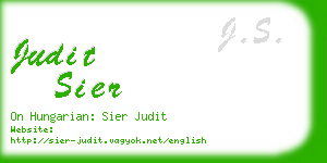 judit sier business card